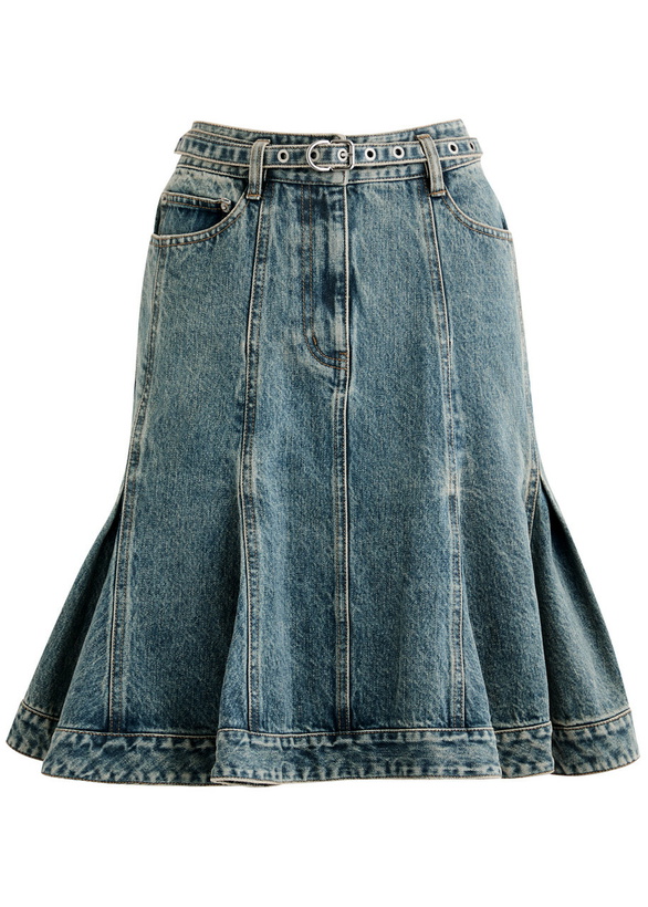 Photo: 3.1 Phillip Lim Belted Denim Skirt