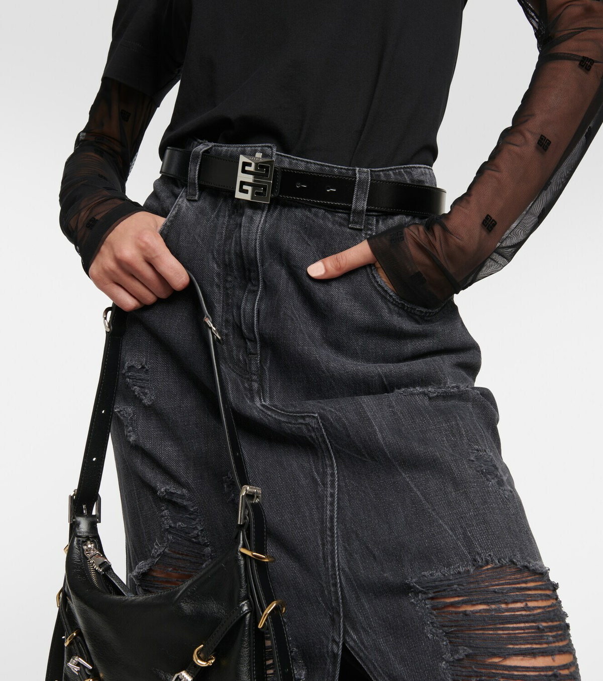 GIVENCHY 4G リキッド リバーシブル レザーベルト Givenchy 4G reversible leather belt Givenchy