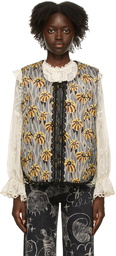 Anna Sui Multicolor Penny Lane Poppies Vest