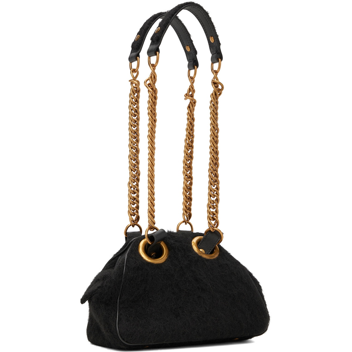 Vivienne Westwood Black Archive Orb Chain Hand Bag