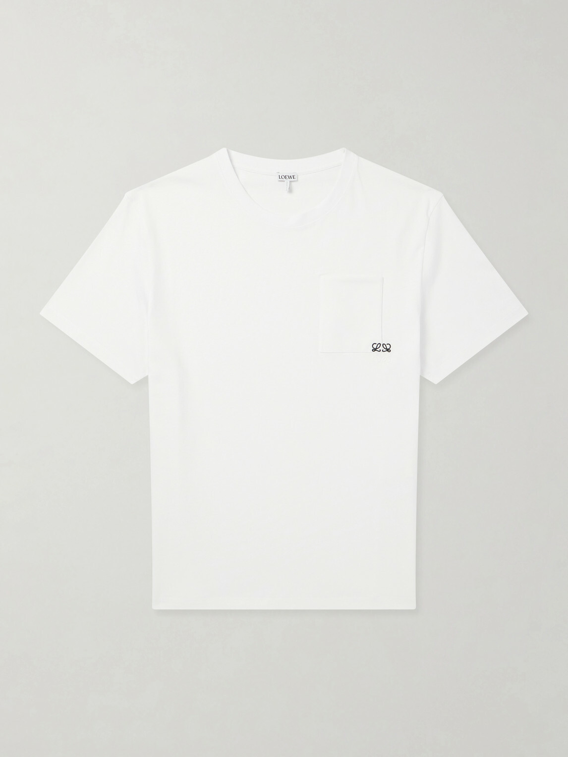 LOEWE - Anagram-Embroidered Cotton-Jersey T-Shirt - White
