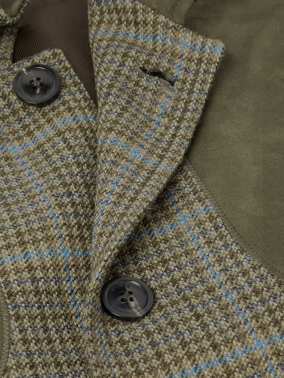 Purdey - Faux Suede-Trimmed Wool-Tweed Gilet - Brown
