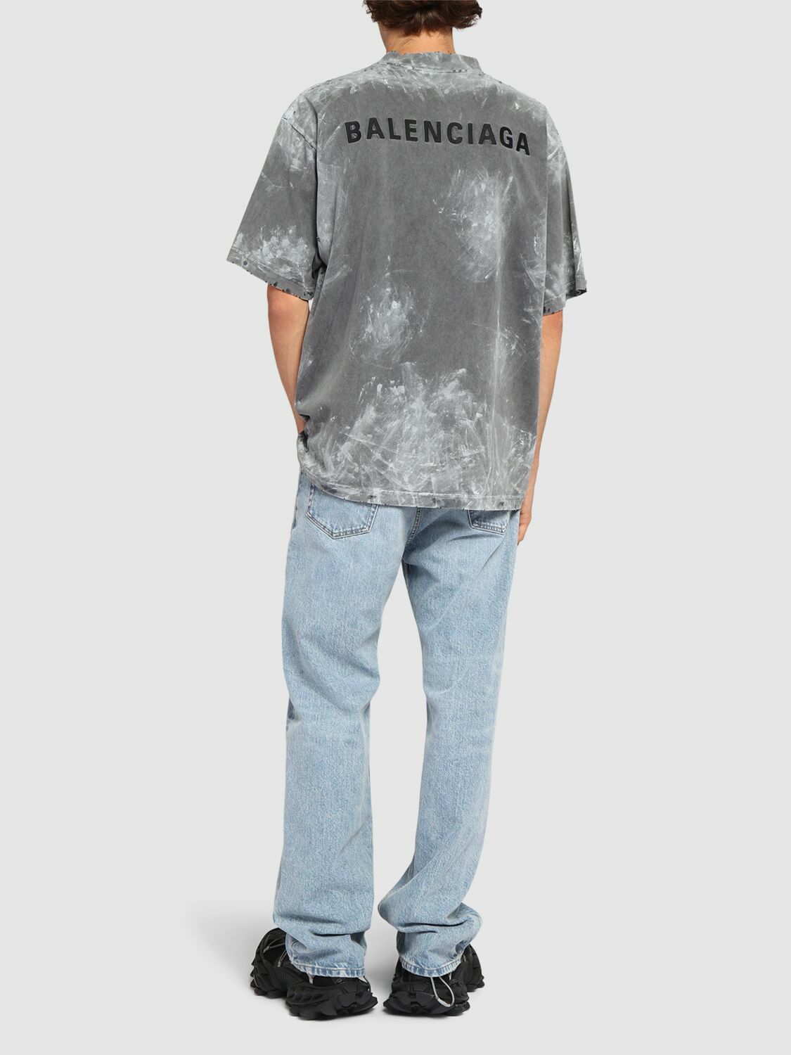BALENCIAGA Vintage Washed Cotton T-shirt Balenciaga