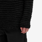 Comme des Garçons Men's Wool Garter Stitch Knit in Black