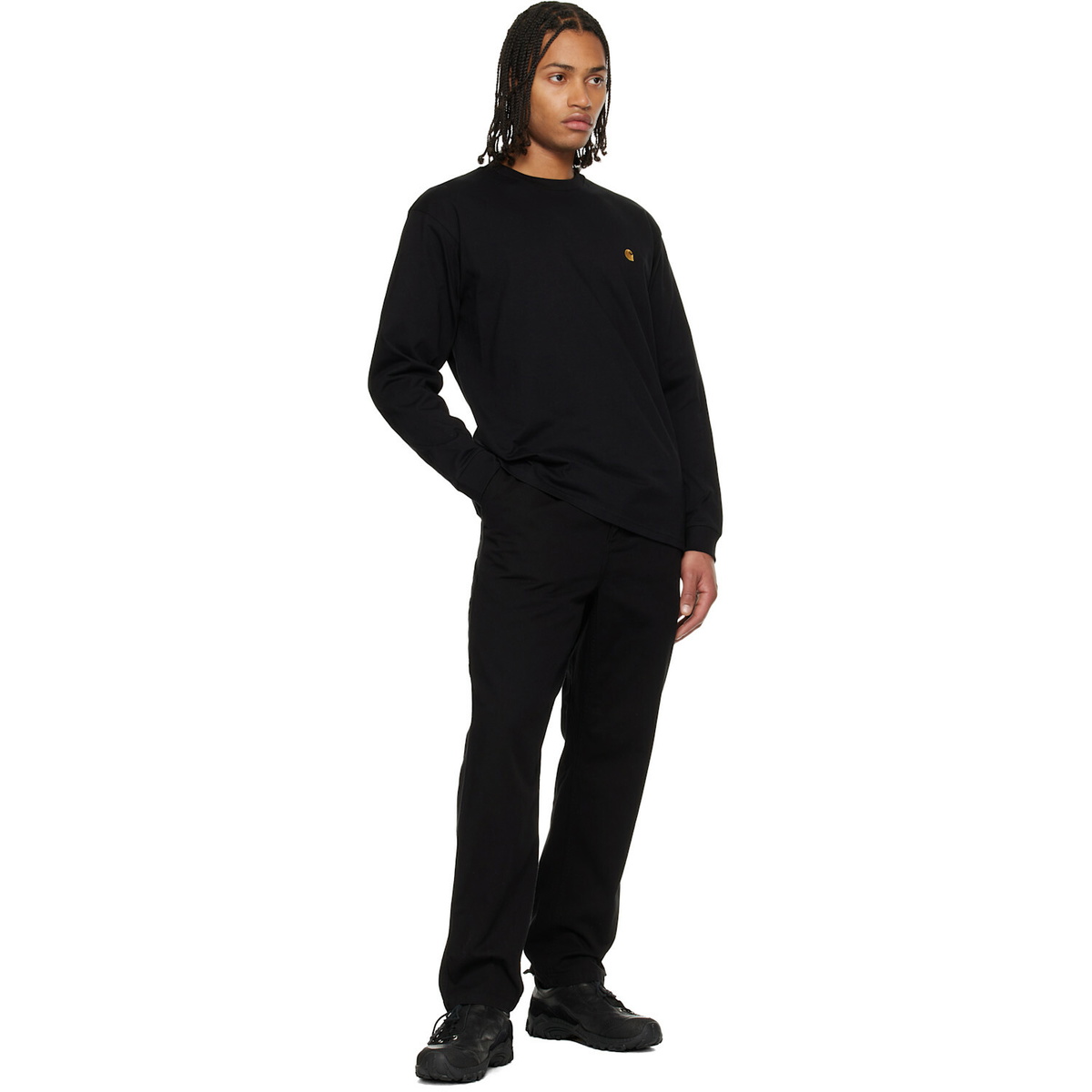 Carhartt Work In Progress Black Long Sleeve Chase T-shirt