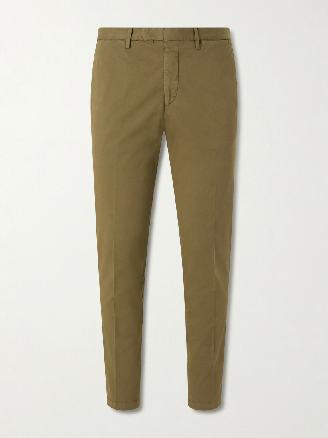 Boglioli - Straight-Leg Cotton-Blend Trousers - Green