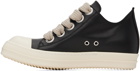 Rick Owens Black Porterville Jumbo Laced Low Sneaks Sneakers