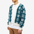 Dickies Men's Galva Check Cardigan in Ecru