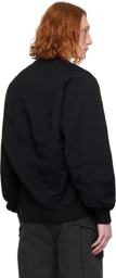 HELIOT EMIL Black Plicate Sweatshirt