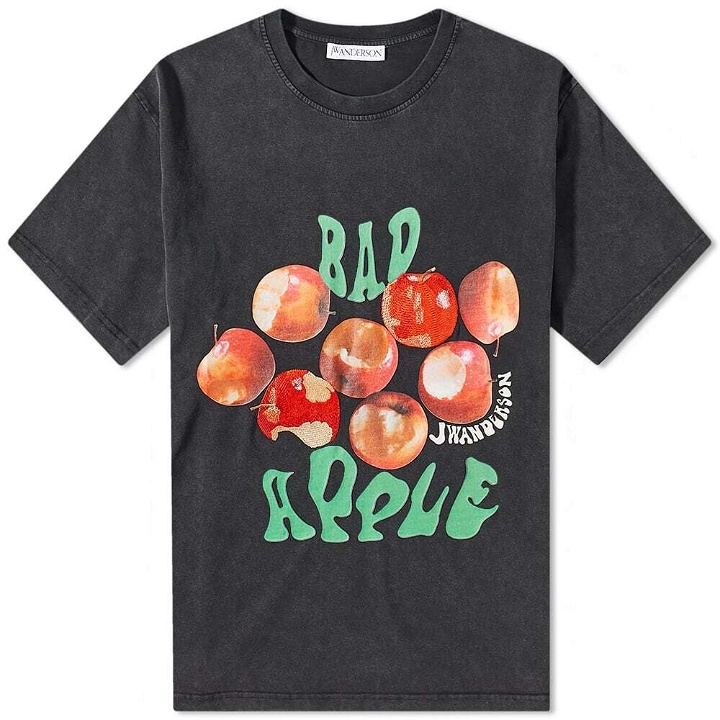 Photo: JW Anderson Men's Bad Apple Oversized T-Shirt in Charcoal