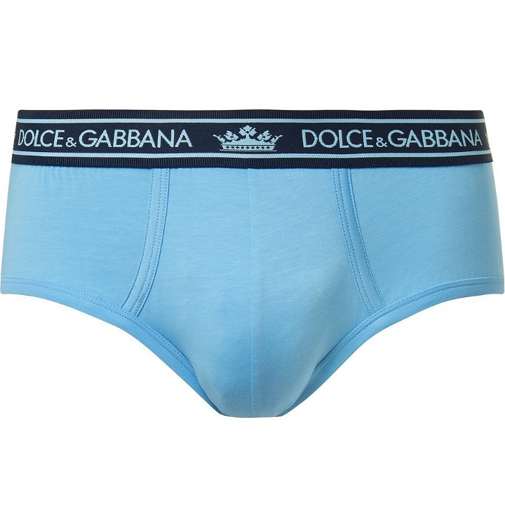 Photo: Dolce & Gabbana - Stretch-Cotton Briefs - Blue
