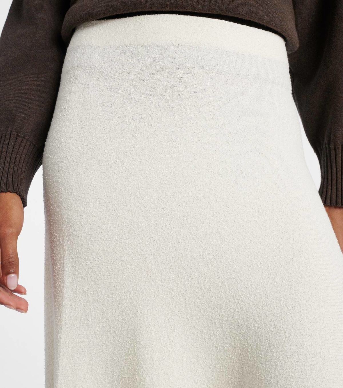 Bottega Veneta Knitted cotton-blend maxi skirt
