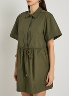 Simkhai Dawson Shell Mini Shirt Dress Green