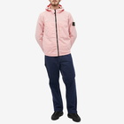 Stone Island Men's Supima Cotton Twill Stretch Hooded Jacket in Pink