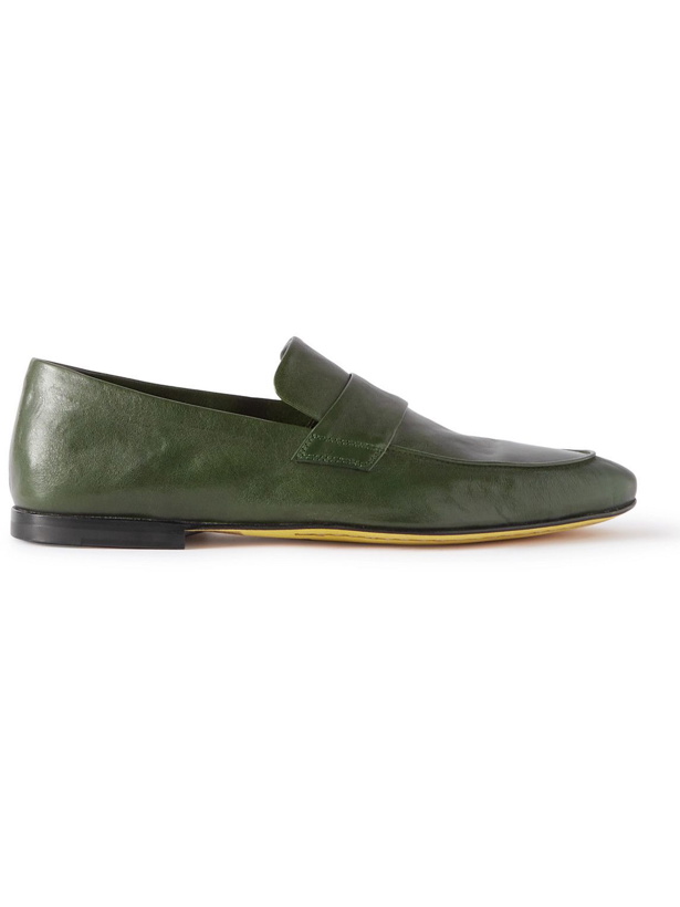 Photo: Officine Creative - Airto Leather Loafers - Green