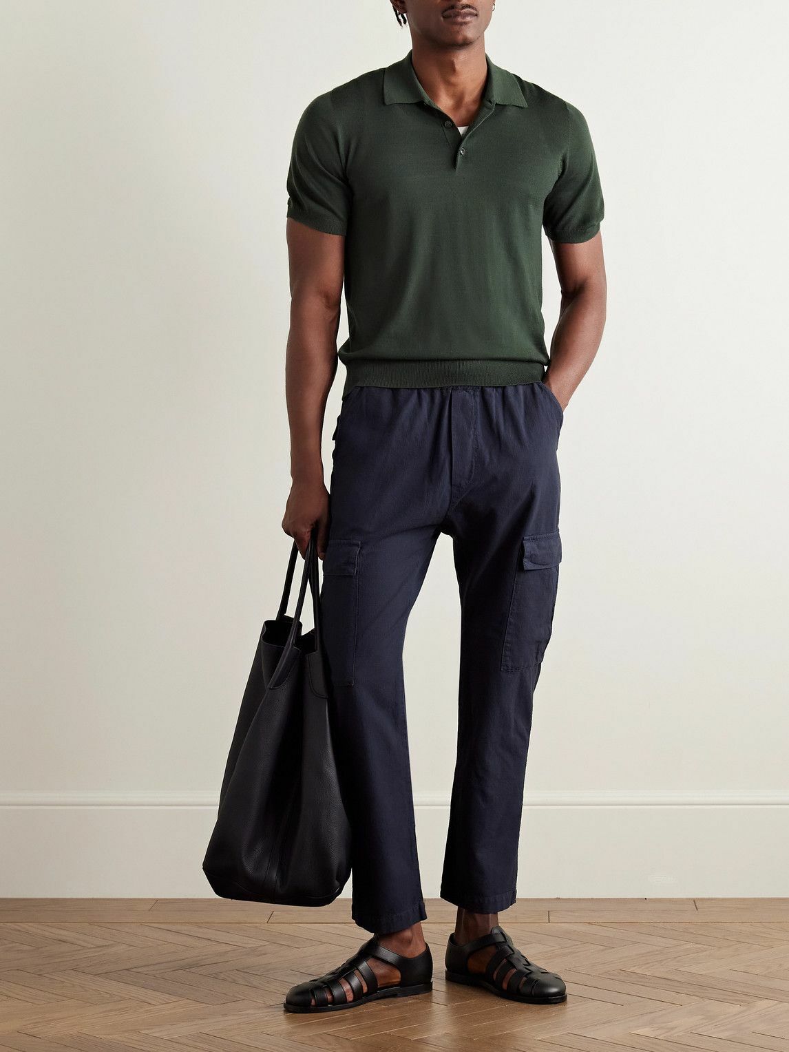 Purdey - Tantallon Slim-Fit Merino Wool Polo Shirt - Green