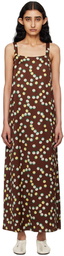 Bode Brown Bubble Dot Maxi Dress