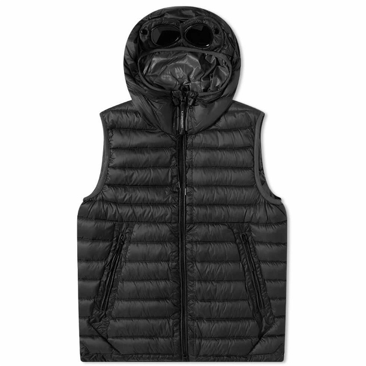 Photo: C.P. Company Men's DD Hooded Down Goggle Gilet in Black