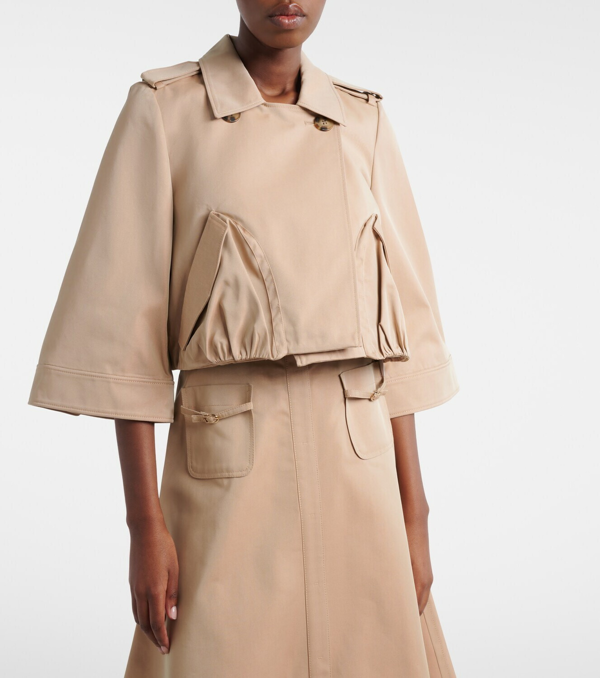 Dorothee Schumacher Luxury Layer cropped cotton-blend jacket