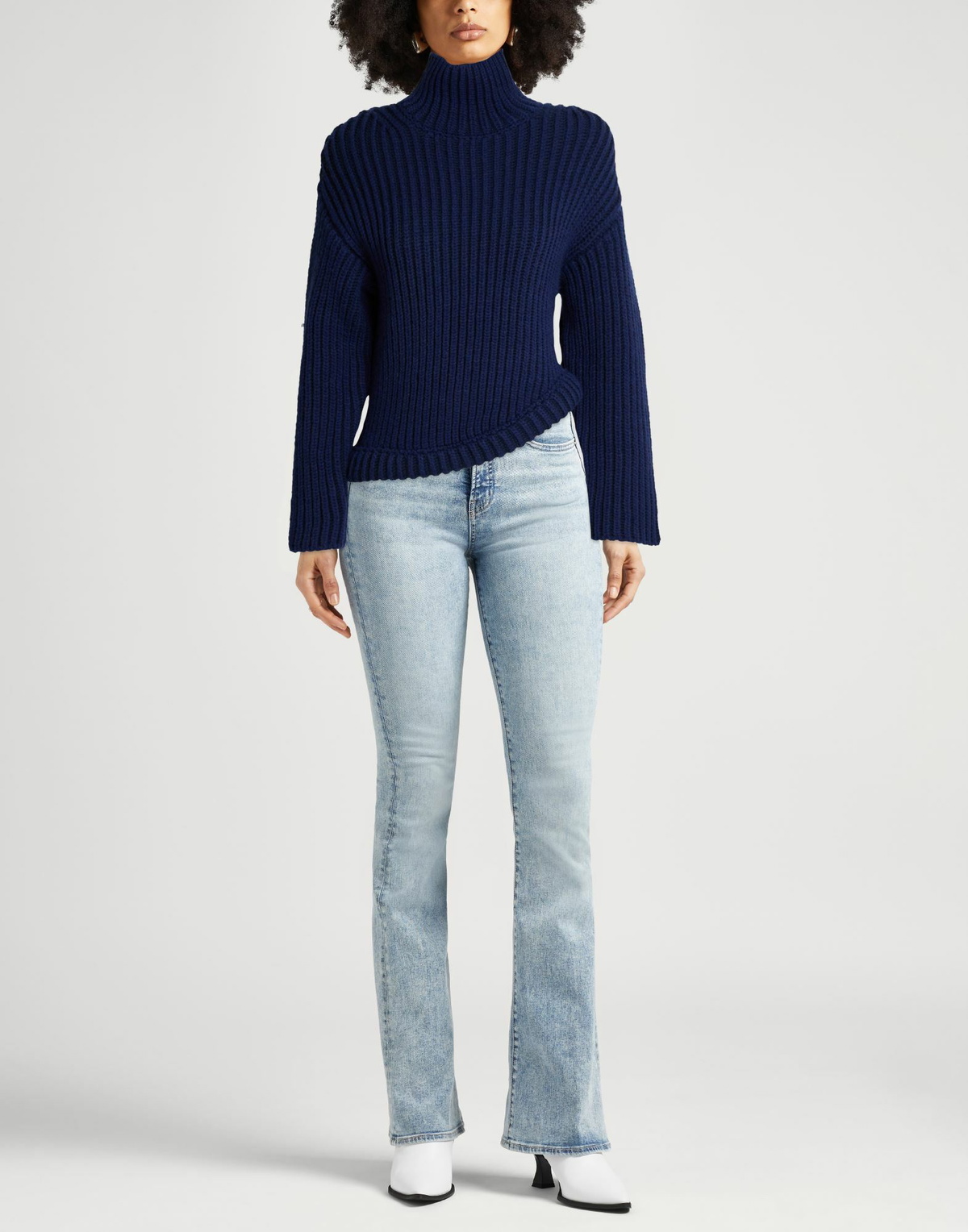 Victoria Beckham Womens Turtleneck in Navy