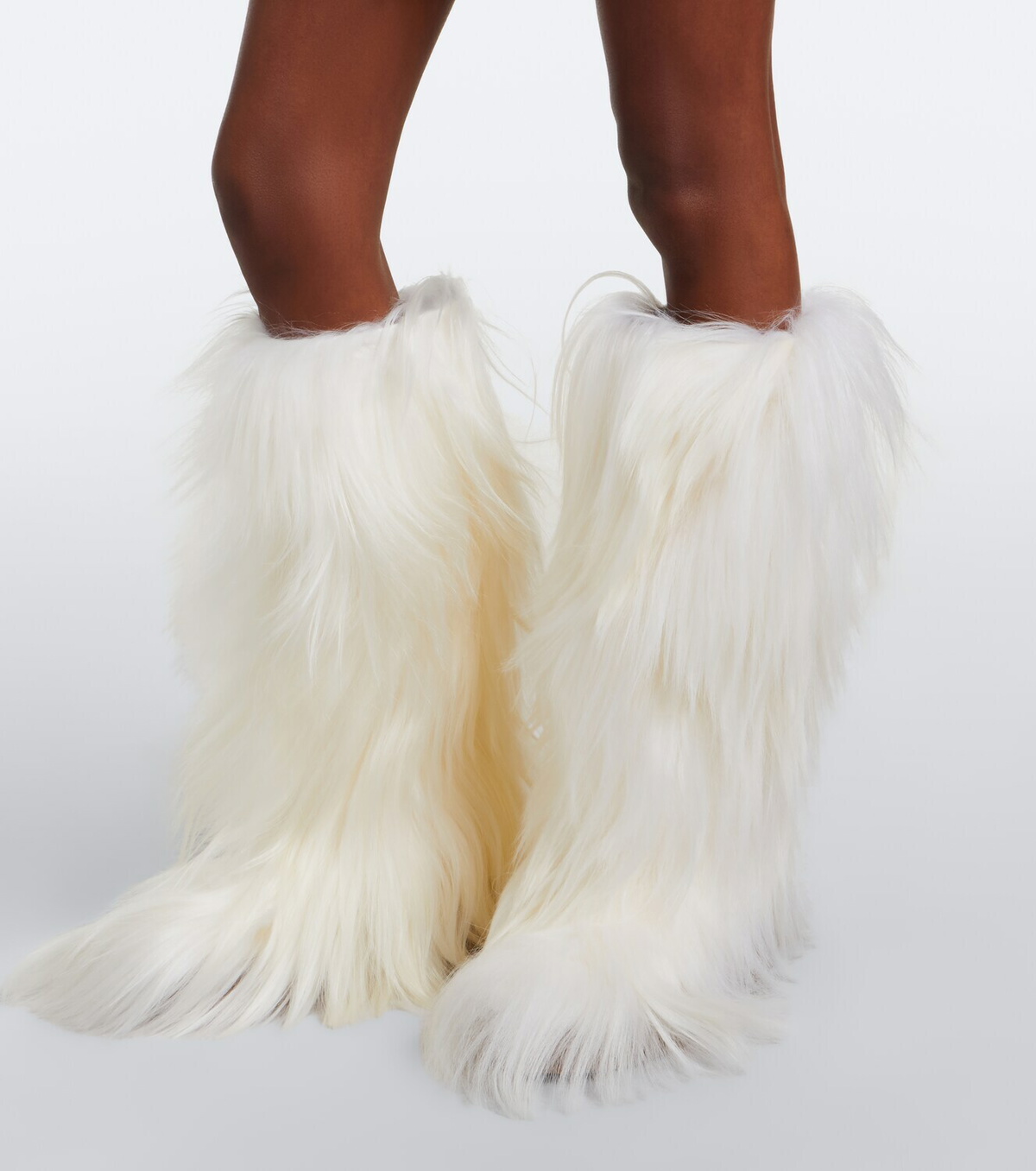Paris Texas Napa shearling knee-high boots