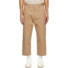 AMI Alexandre Mattiussi Beige Worker Fit Trousers