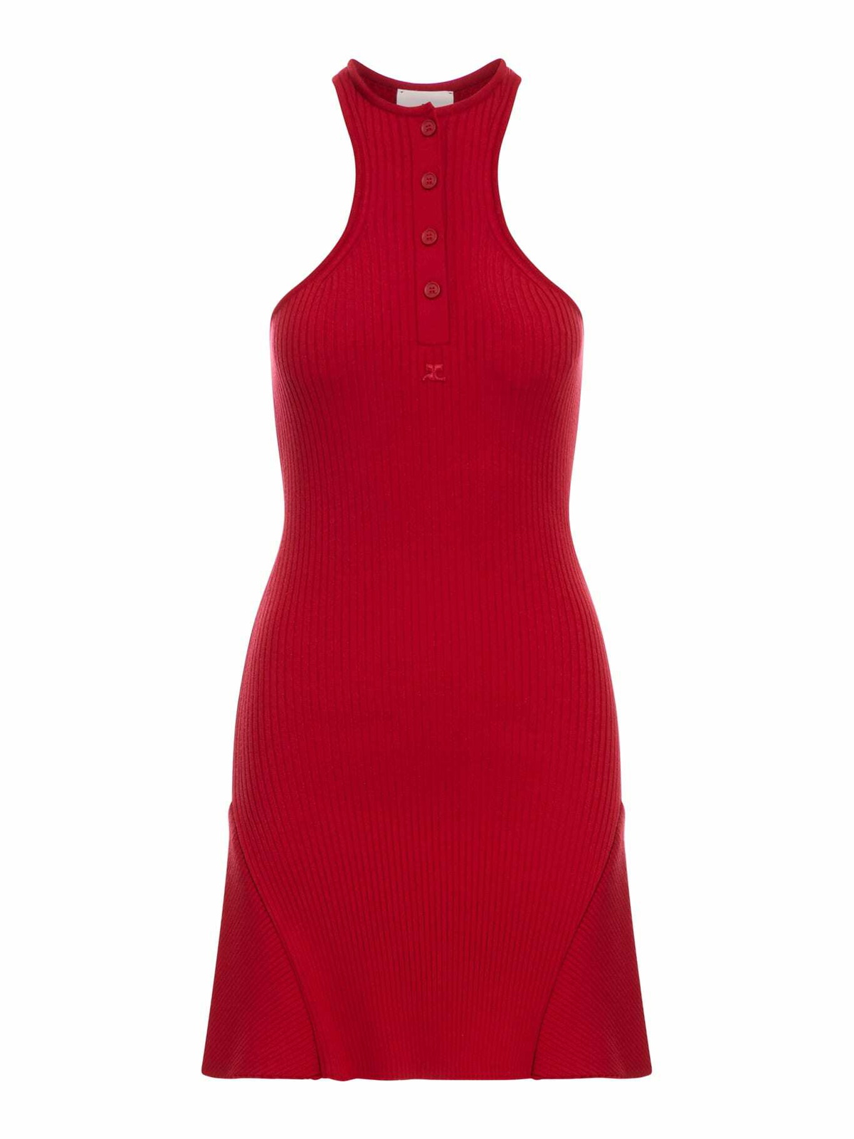 Courrèges Long Jersey Dress With Side Split Courreges