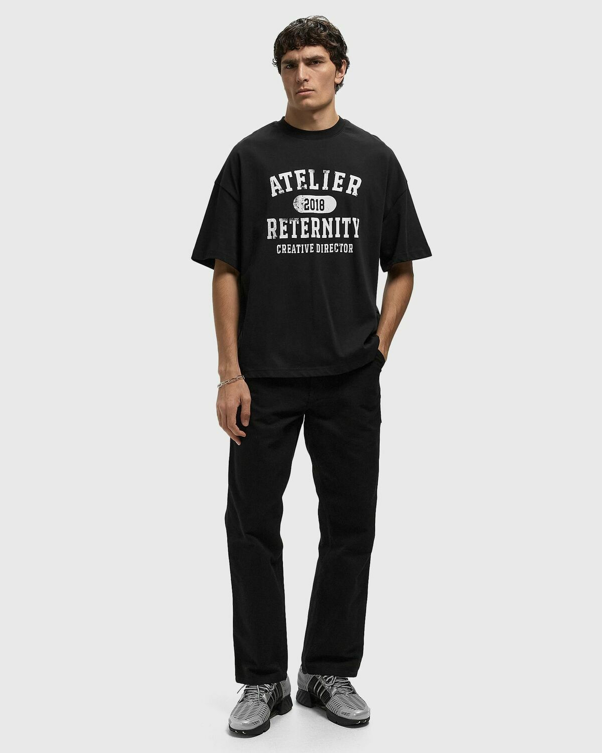 Reternity ATELIER EMBLEM T-SHIRT Black Mens Shortsleefe