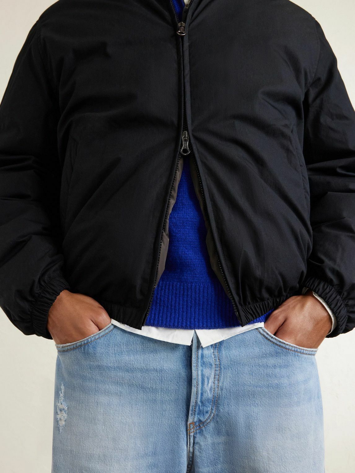 Our Legacy - Avenue Padded Cotton-Blend Shell Bomber Jacket - Black
