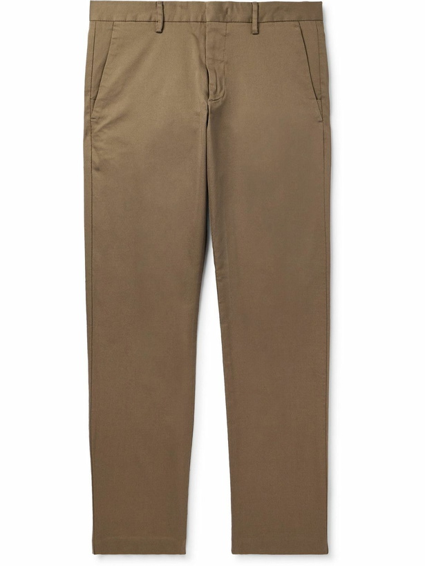 Photo: NN07 - Theo 1420 Tapered Organic Cotton-Blend Twill Chinos - Brown