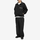 and wander Wool Fleece Pullover in Black