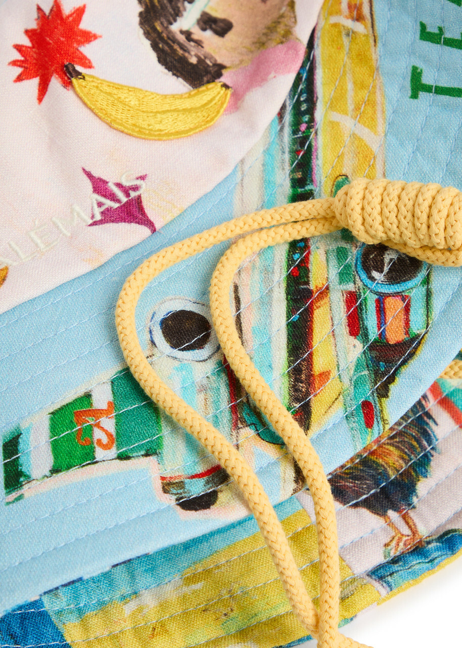 Alemais All Aboard Printed Linen Bucket hat - Multicoloured