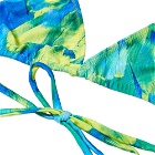 Melissa Simone Women's Enita Micro String Bikini Top in Blue/Green