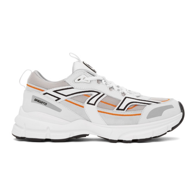 Photo: Axel Arigato SSENSE Exclusive White and Orange Marathon R-Trail Sneakers