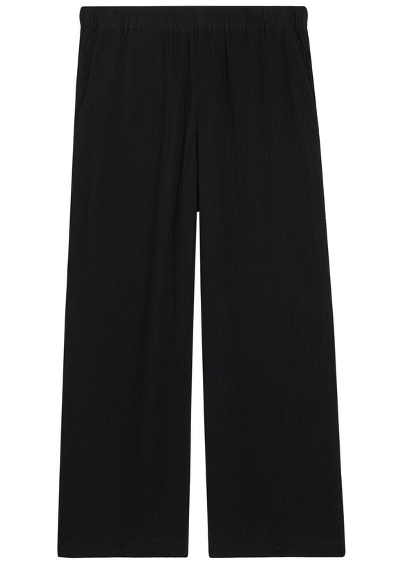 Photo: Eileen Fisher Wide-leg Cotton Trousers Black