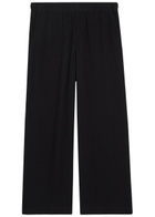 Eileen Fisher Wide-leg Cotton Trousers Black