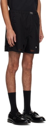Coperni Black Petal Embroidered Cut-Out Shorts