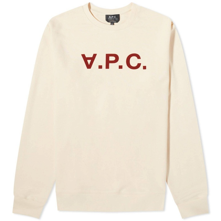 Photo: A.P.C. VPC Logo Crew Sweat in Off White