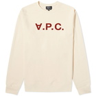 A.P.C. VPC Logo Crew Sweat in Off White