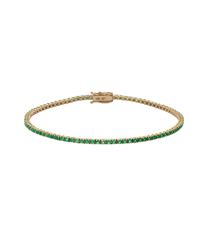 Photo: Stone and Strand Tennis 14kt gold (585/1000) bracelet with emerald