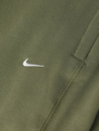 Nike - Solo Swoosh Tapered Logo-Embroidered Cotton-Blend Jersey Sweatpants - Green