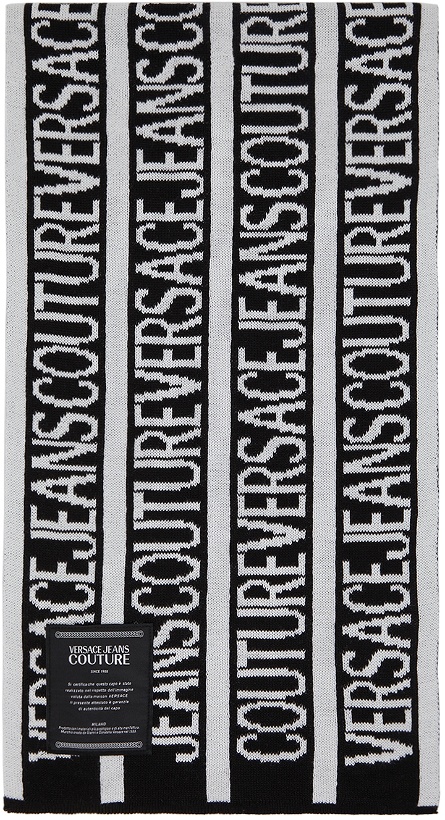 Photo: Versace Jeans Couture Black & White Logo Scarf