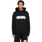 Givenchy Black Latex Logo Hoodie