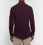 Boglioli - Slim-Fit Garment-Dyed Cotton-Corduroy Shirt - Men - Burgundy