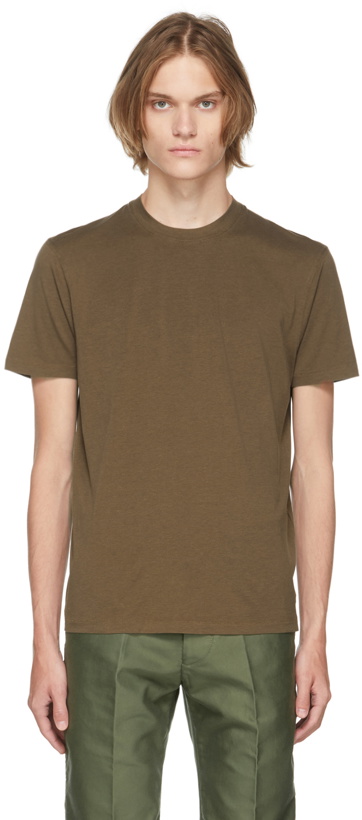Photo: TOM FORD Brown Jersey T-Shirt