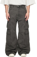 Rick Owens DRKSHDW Gray Tower Double Cargo Pants