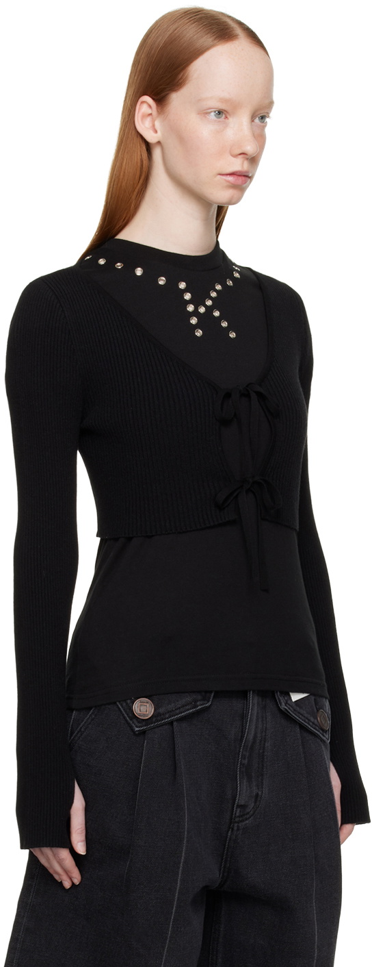 KIMHĒKIM Black Cropped Cardigan