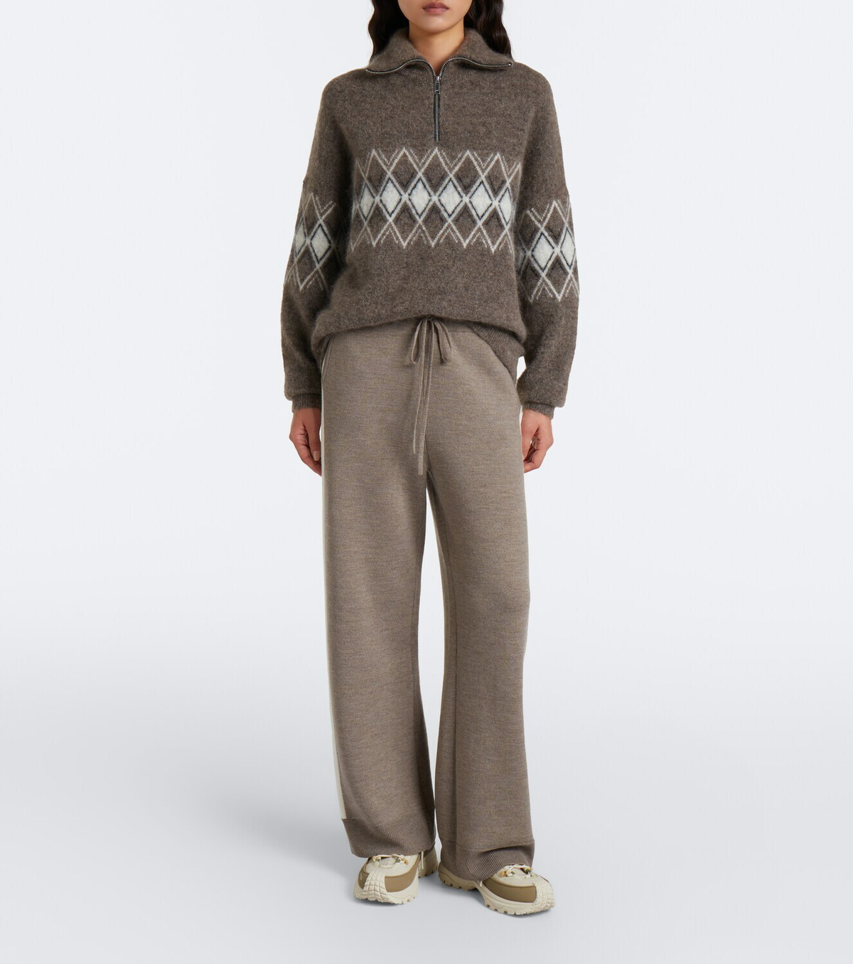 Fusalp Mireva mohair-blend half-zip sweater