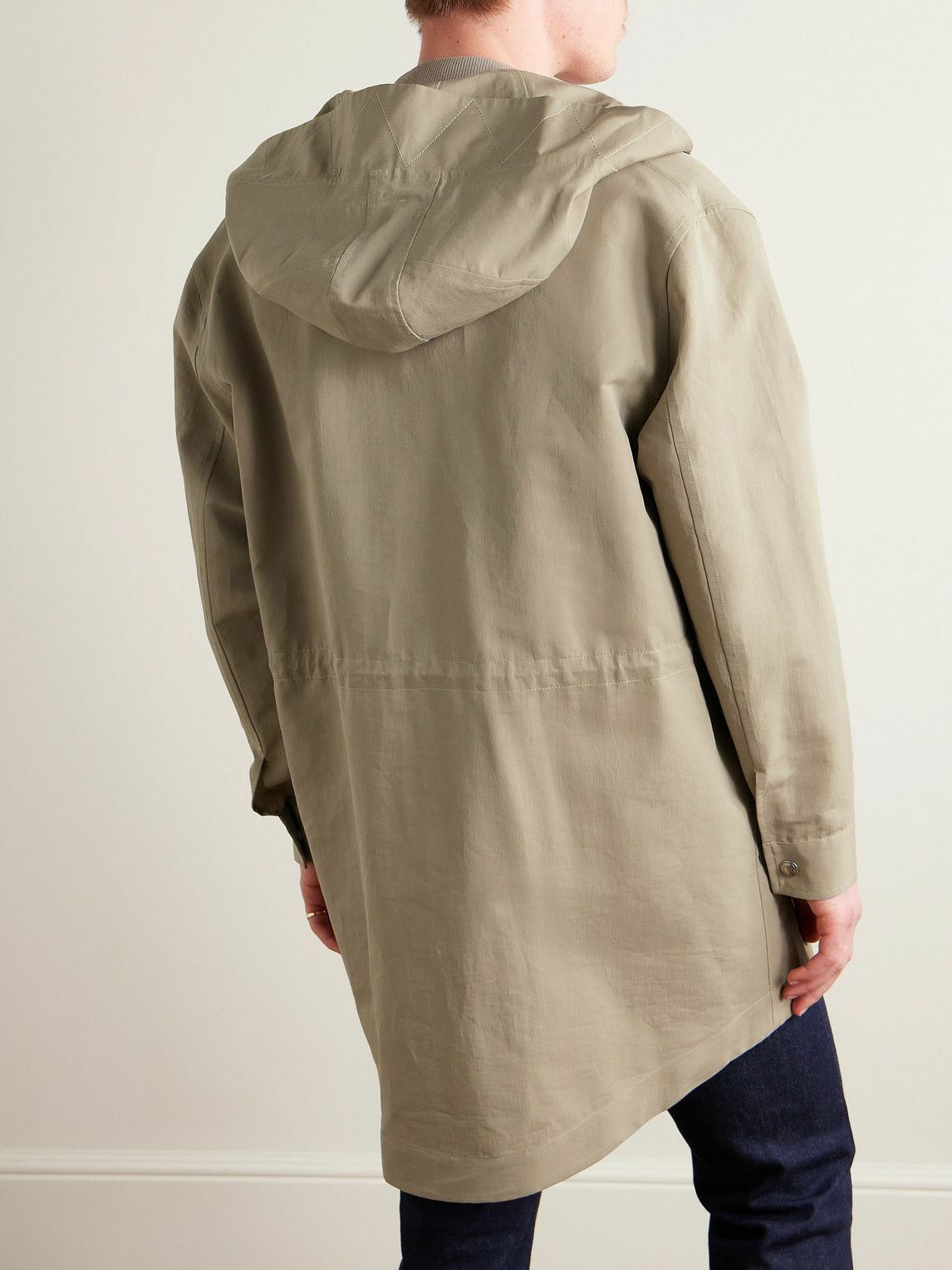 Loro Piana - Ako Cotton and Silk-Blend Gabardine Parka - Neutrals