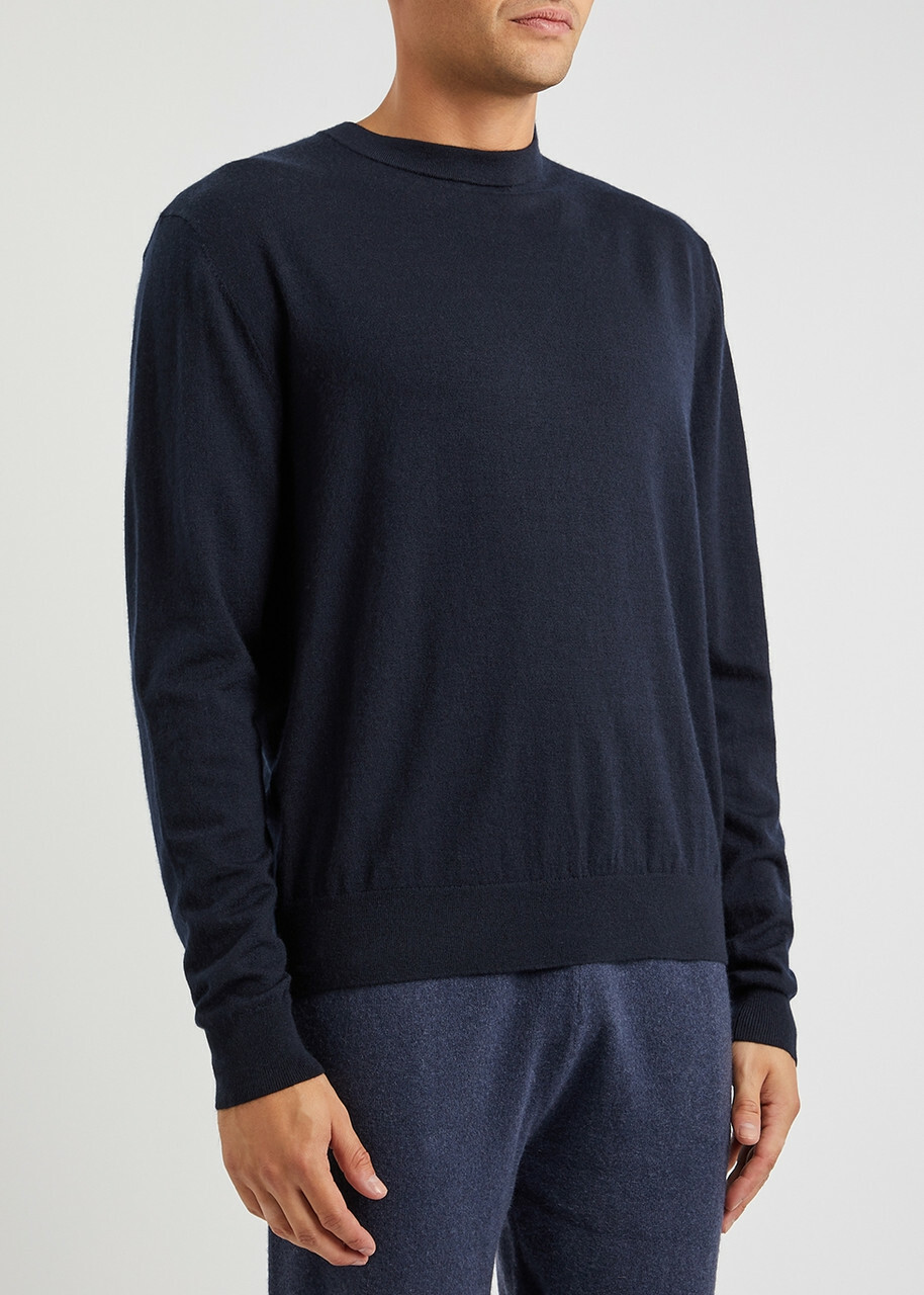Extreme Cashmere N°233 Class Cashmere-blend Jumper - Navy - One Size